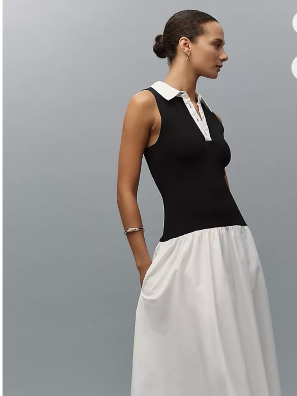 Anthro Endless Rose Black Tank Twofer Dress